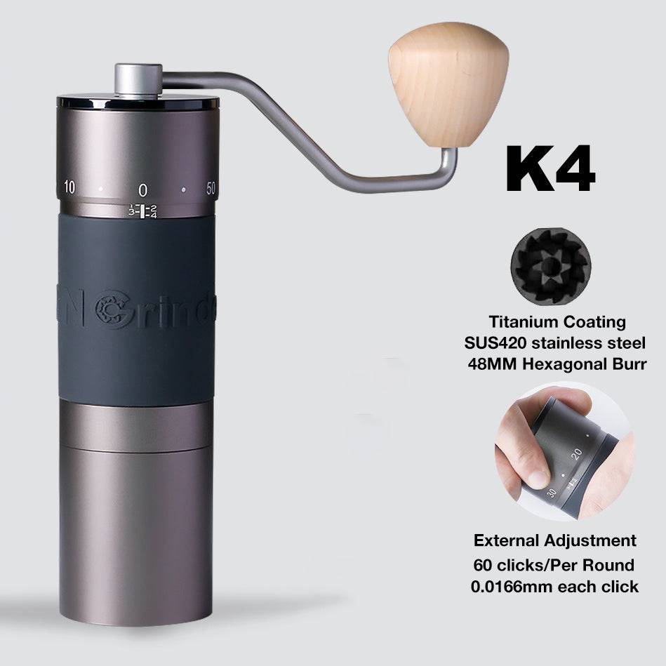 StepUP Coffee Manual Portable Coffee Bean Grinder with Adjustable Burrs