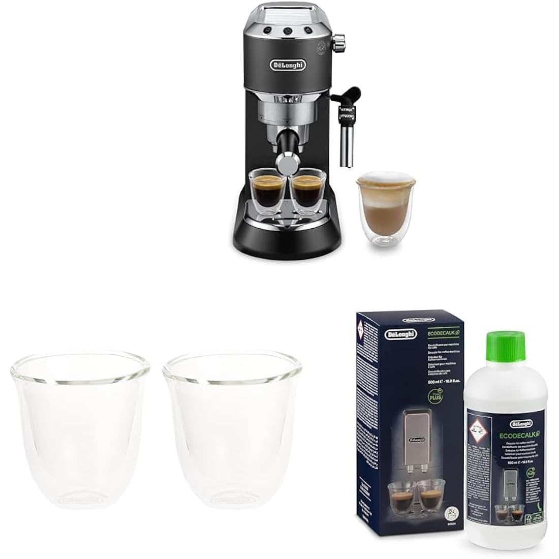 De'Longhi Dedica Style, Traditional Pump Espresso Machine, Coffee and Cappuccino Maker, EC685BK, Black