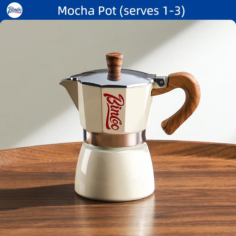 300ml Moka Pot - Italian Espresso Stovetop Coffee Maker for Home Baristas