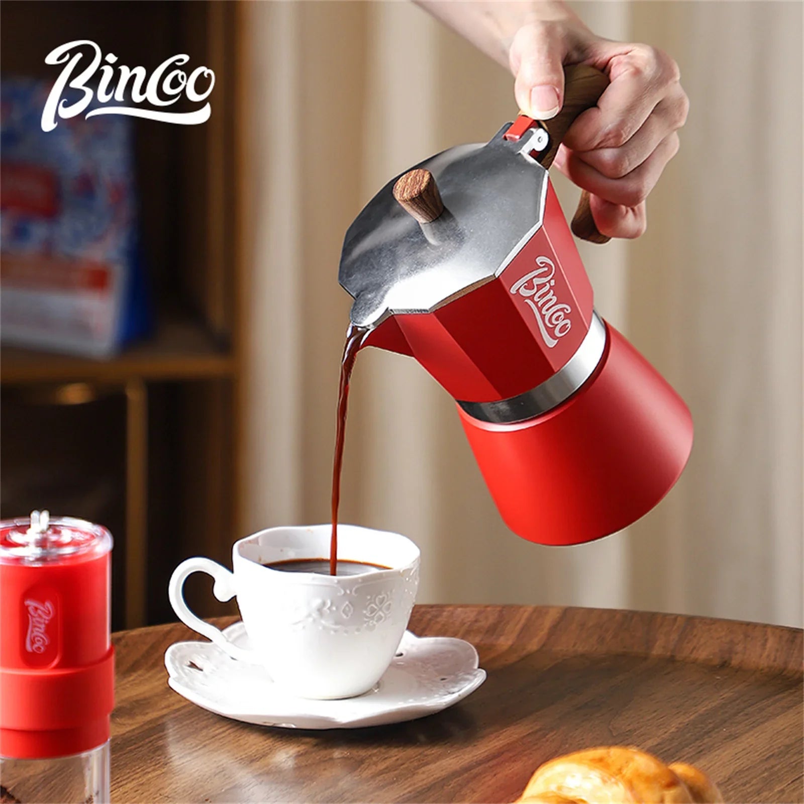 300ml Moka Pot - Italian Espresso Stovetop Coffee Maker for Home Baristas